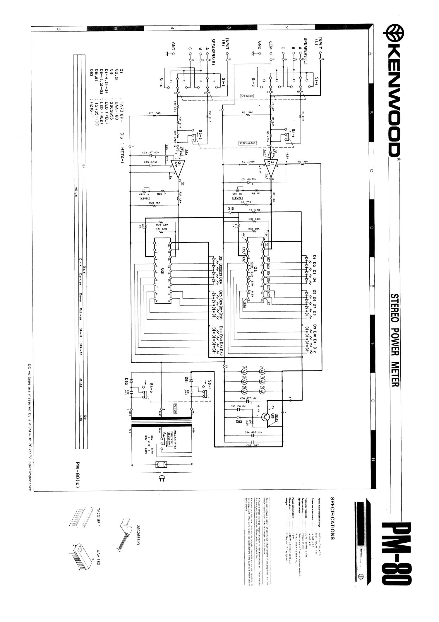 Kenwood PM 80 Schematic