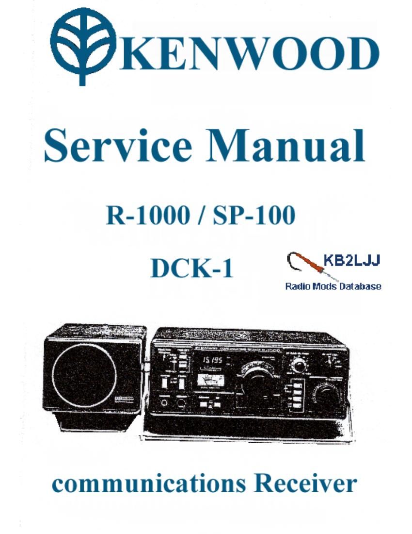 Kenwood R 1000 Service Manual