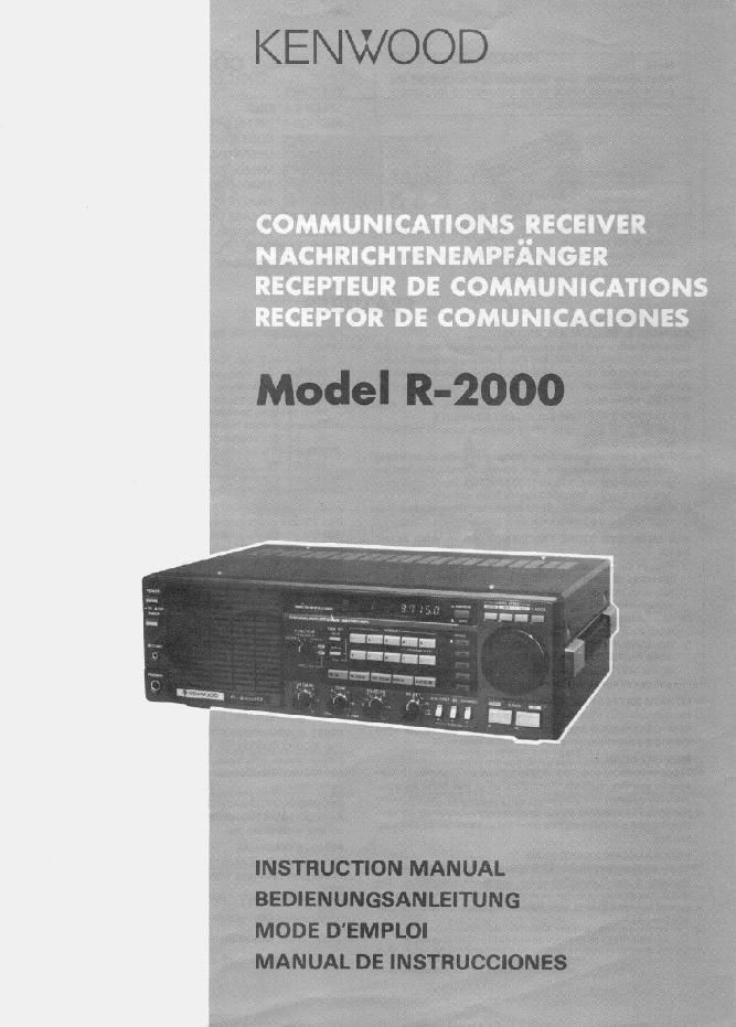 Kenwood R 2000 Owners Manual