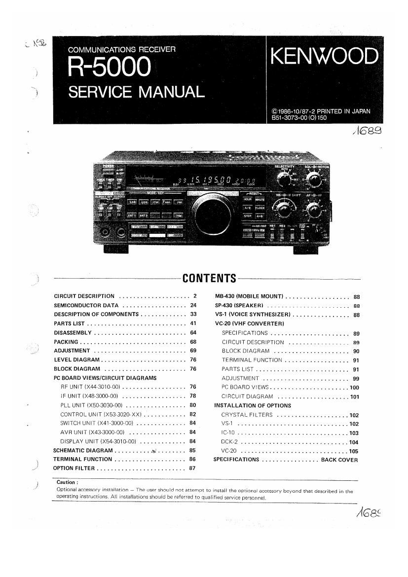 Kenwood R 5000 Service Manual