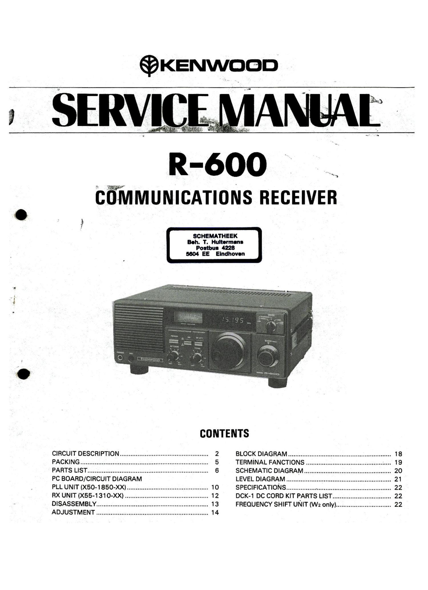 Kenwood R 600 Service Manual