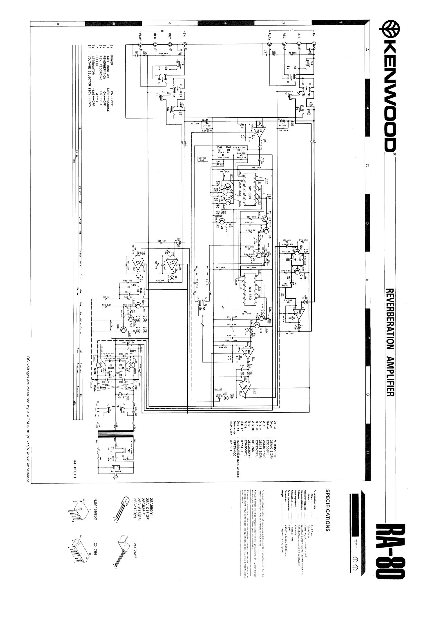 Kenwood RA 80 Schematic