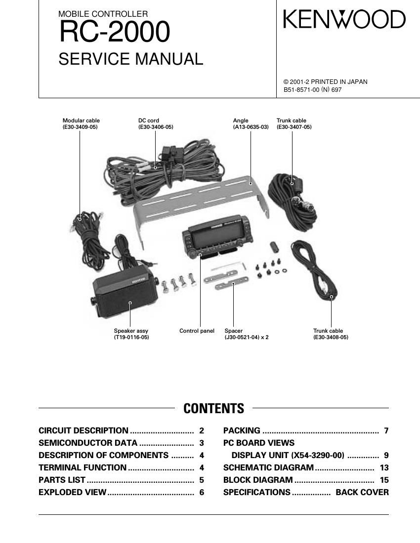 Kenwood RC 2000 Service Manual