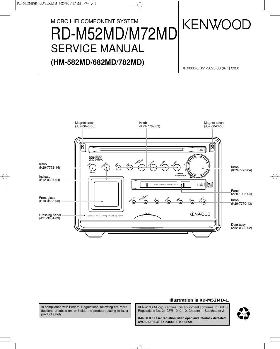 Kenwood RDM 52 MD Service Manual