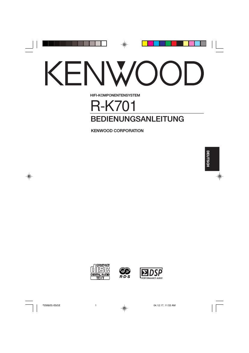Kenwood RK 701 Owners Manual