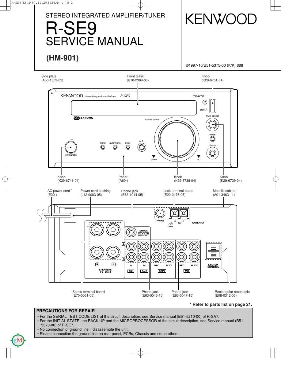 Kenwood RSE 9 Service Manual