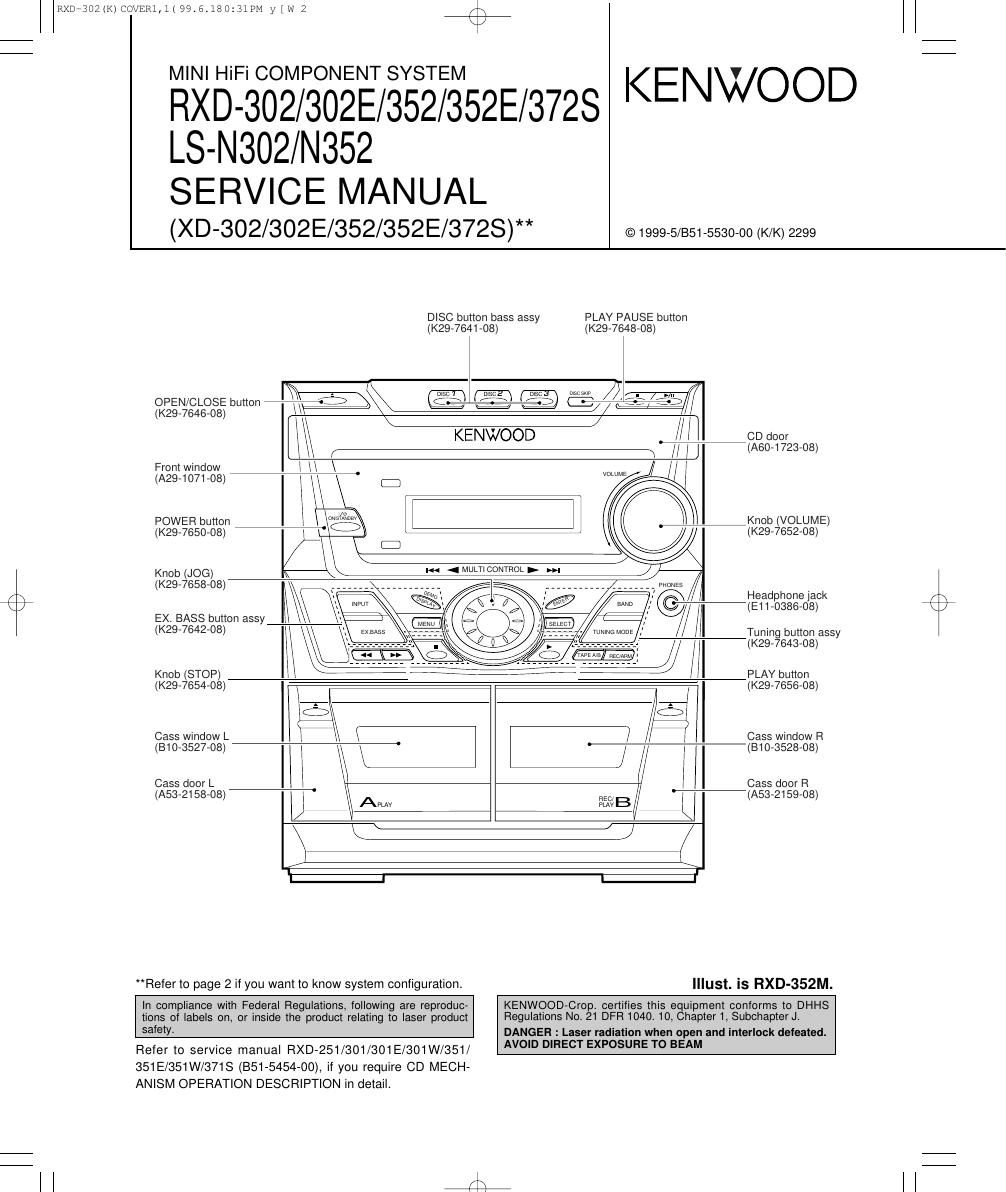 Kenwood RXD 302 E Service Manual