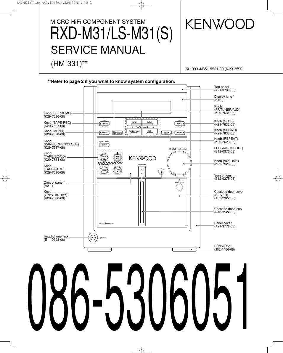 Kenwood RXDM 31 Service Manual