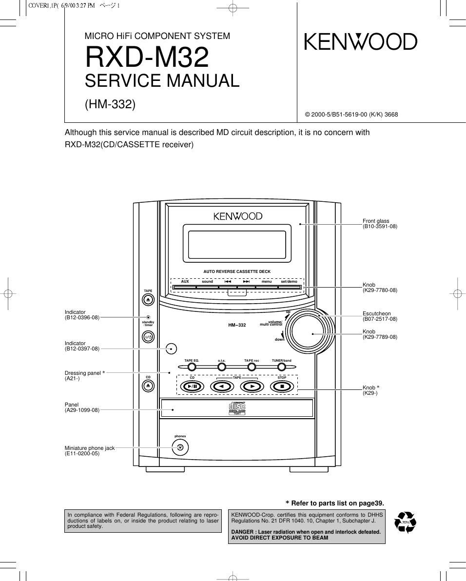 Kenwood RXDM 32 Service Manual