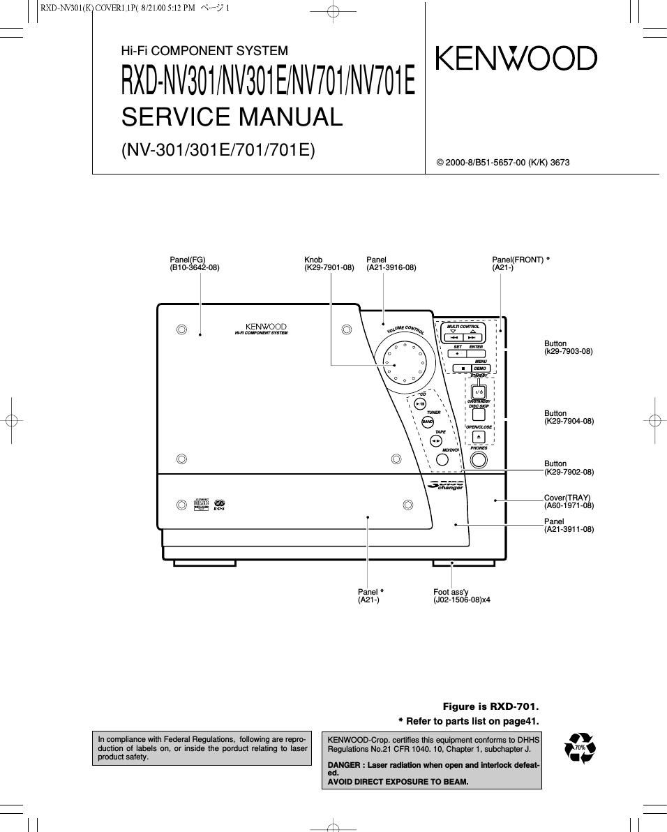 Kenwood RXDNV 701 Service Manual