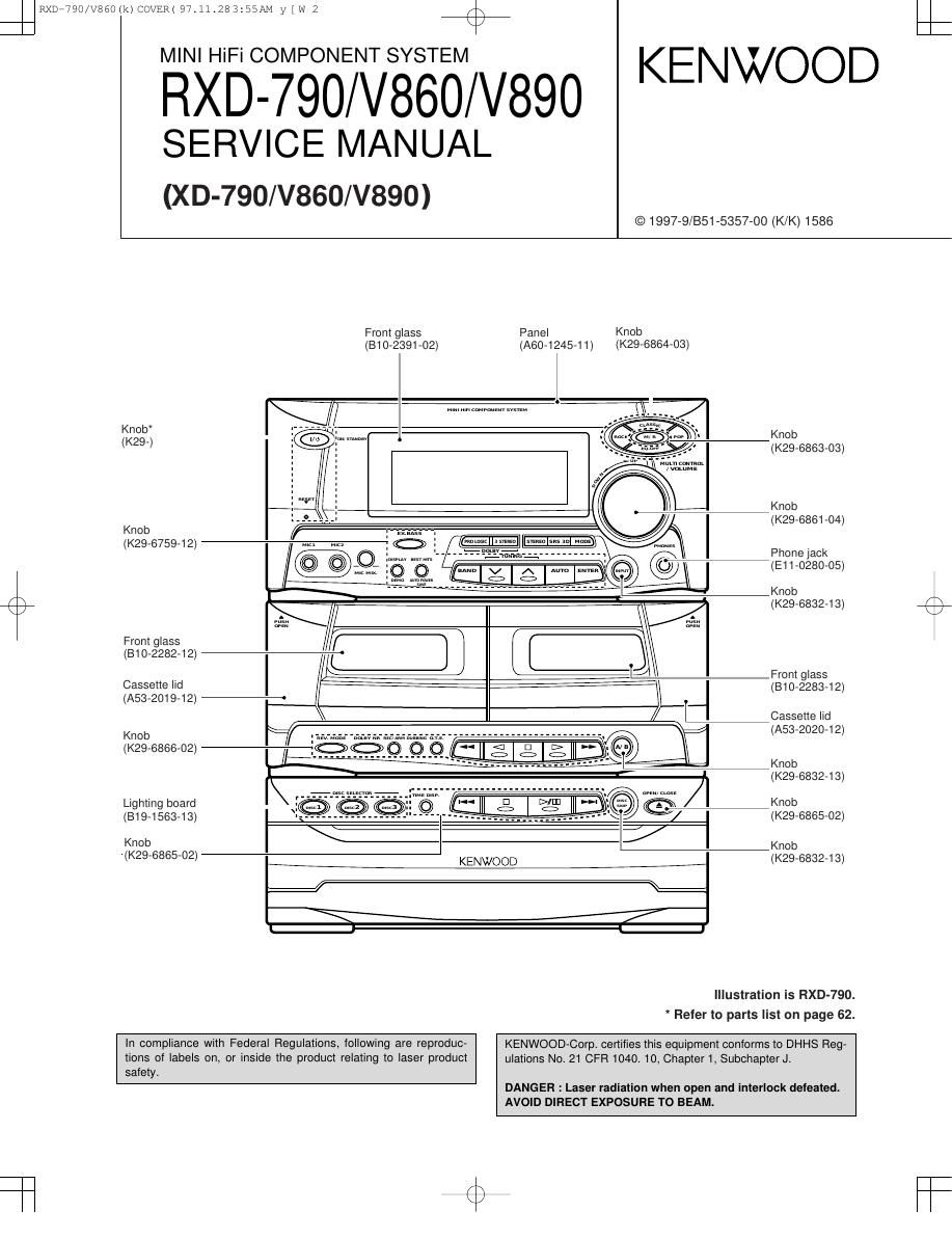 Kenwood RXDV 860 Service Manual