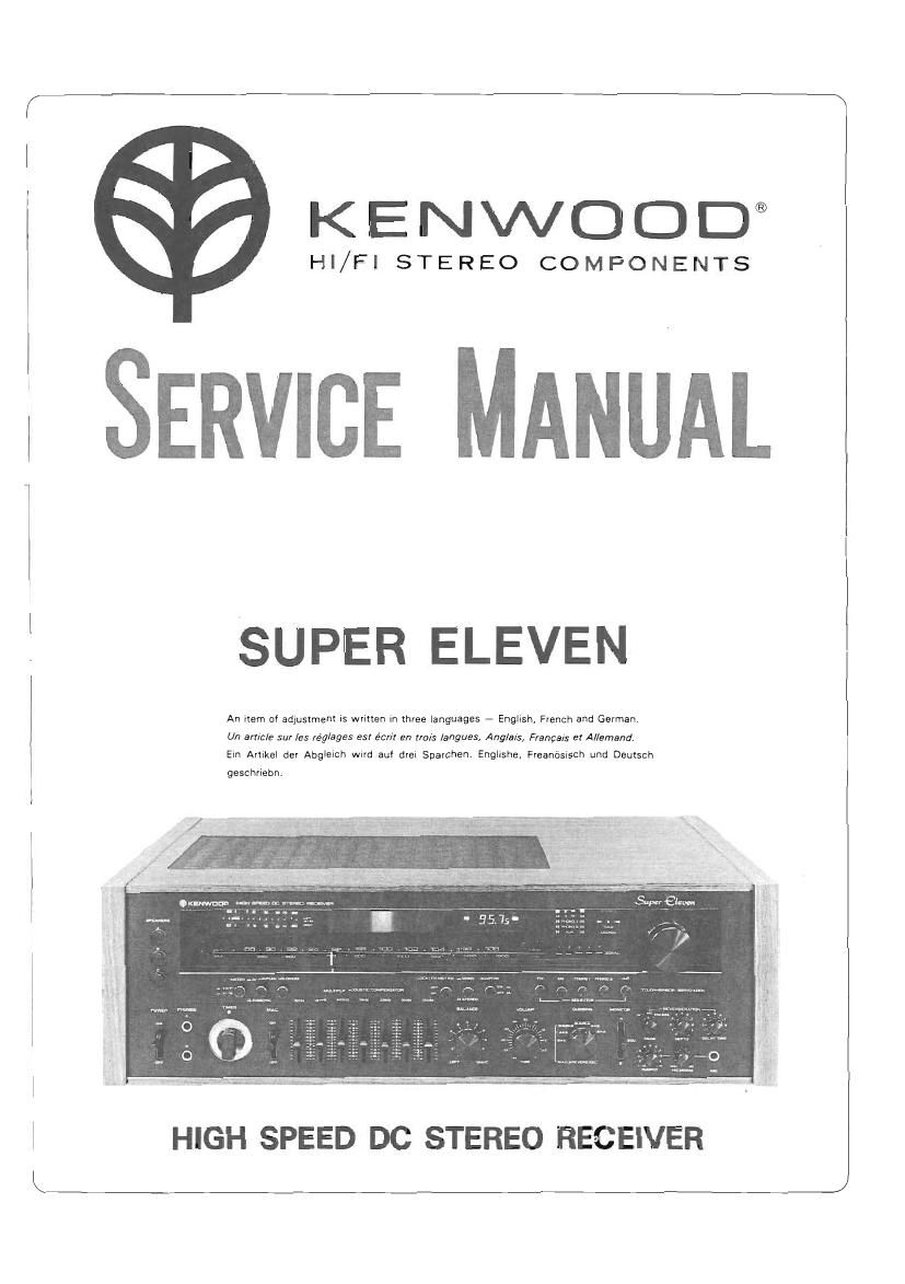 Kenwood SUPER ELEVEN Service Manual