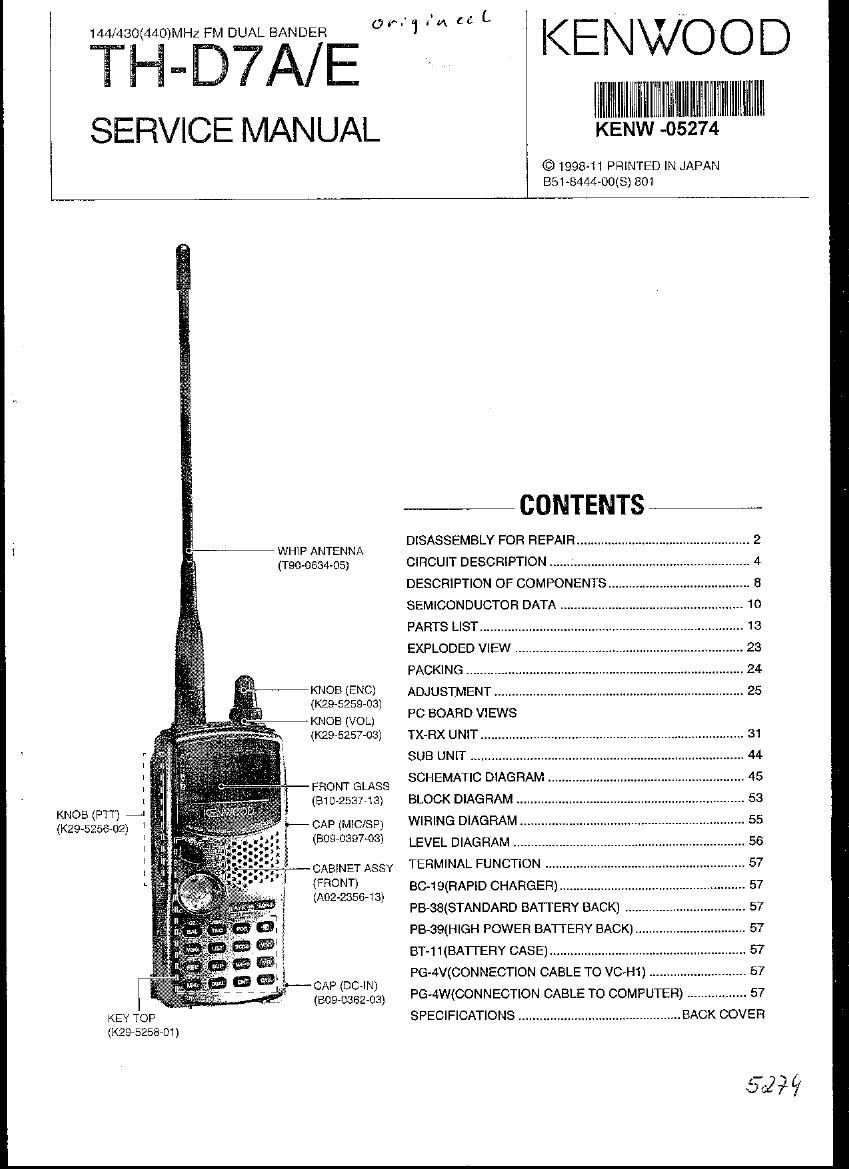 Kenwood THD 7 Service Manual