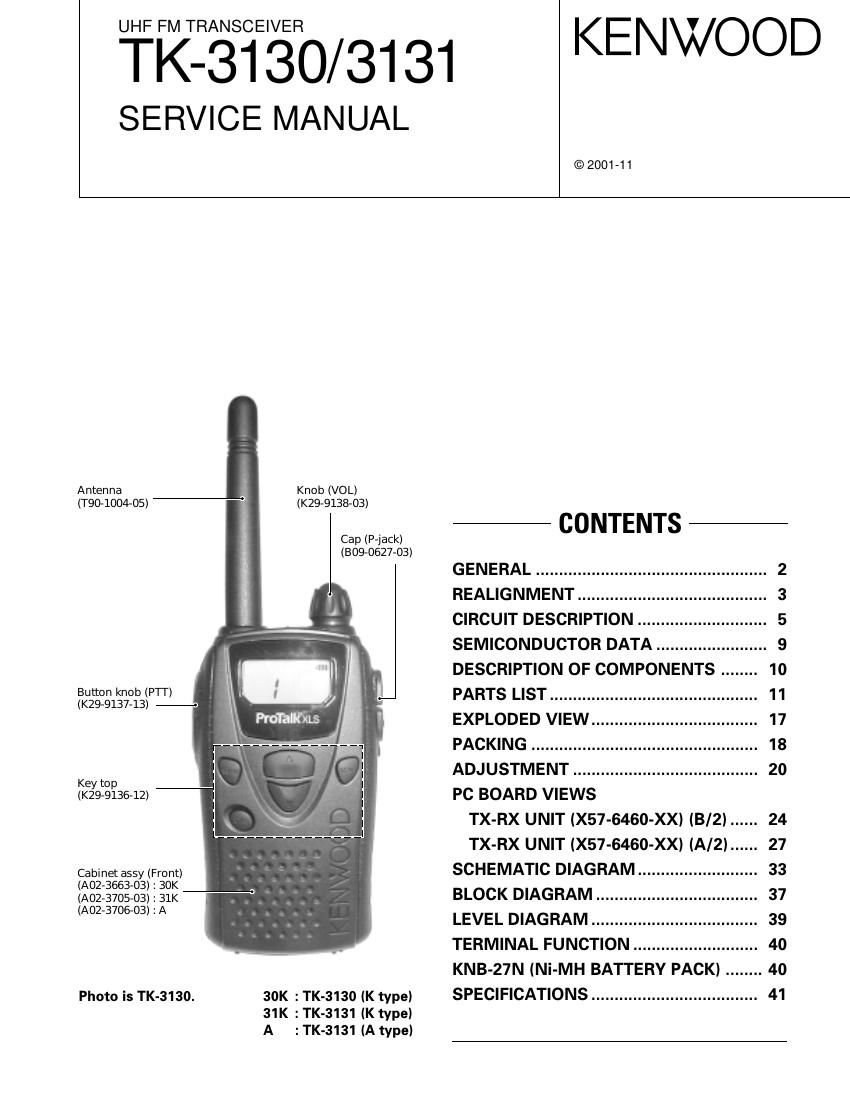 Kenwood TK 3130 Service Manual