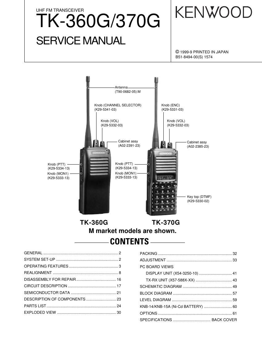 Kenwood TK 360 G Service Manual