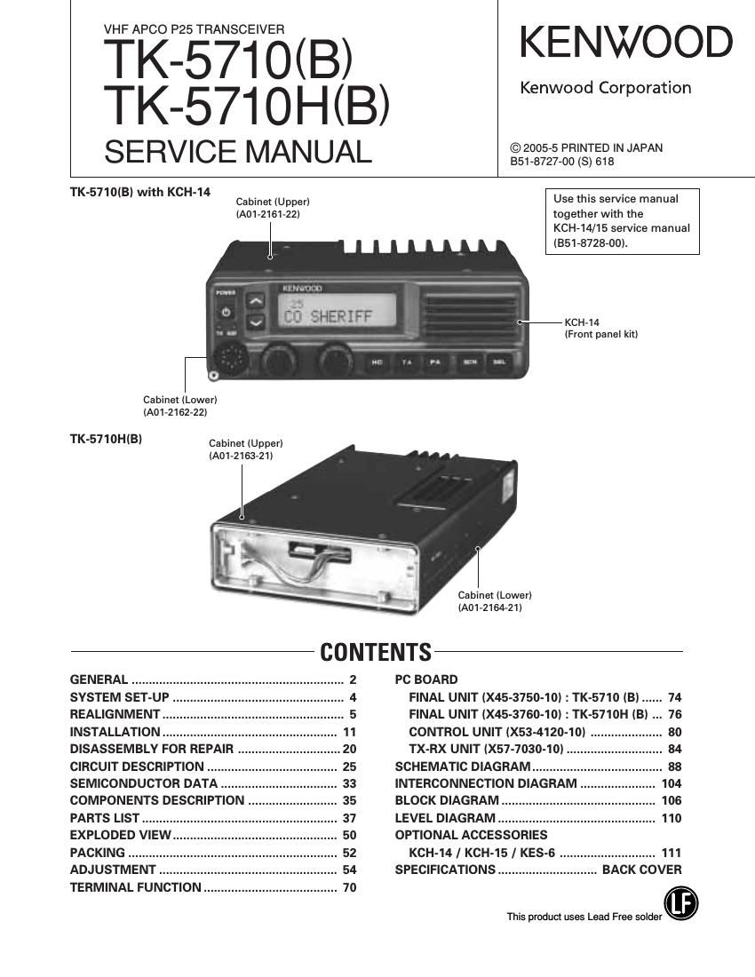 Kenwood TK 5710 H Service Manual