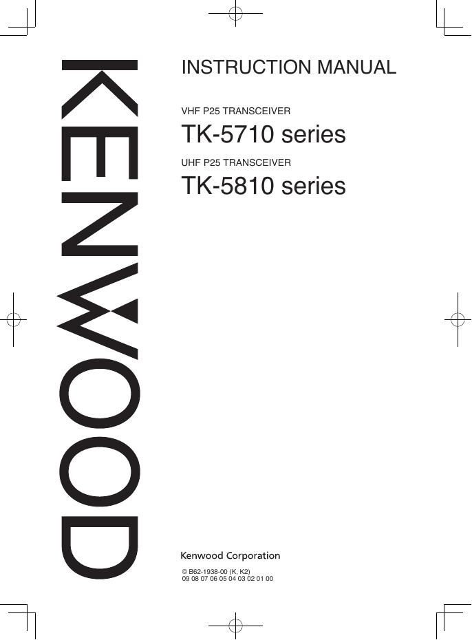 Kenwood TK 5810 Owners Manual