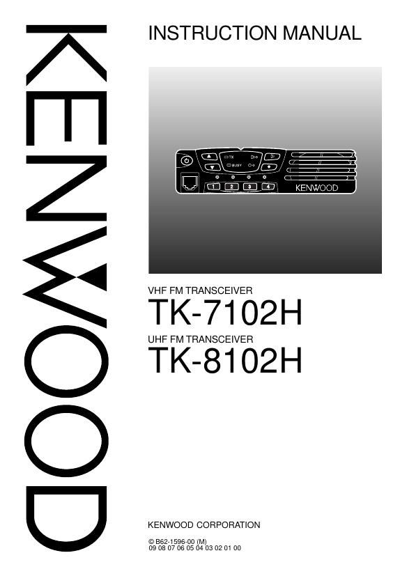 Kenwood TK 7102 H Owners Manual