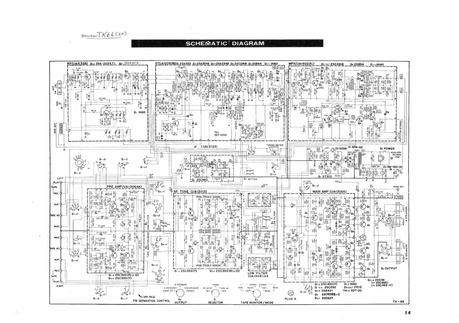 Kenwood TK 88 Schematic