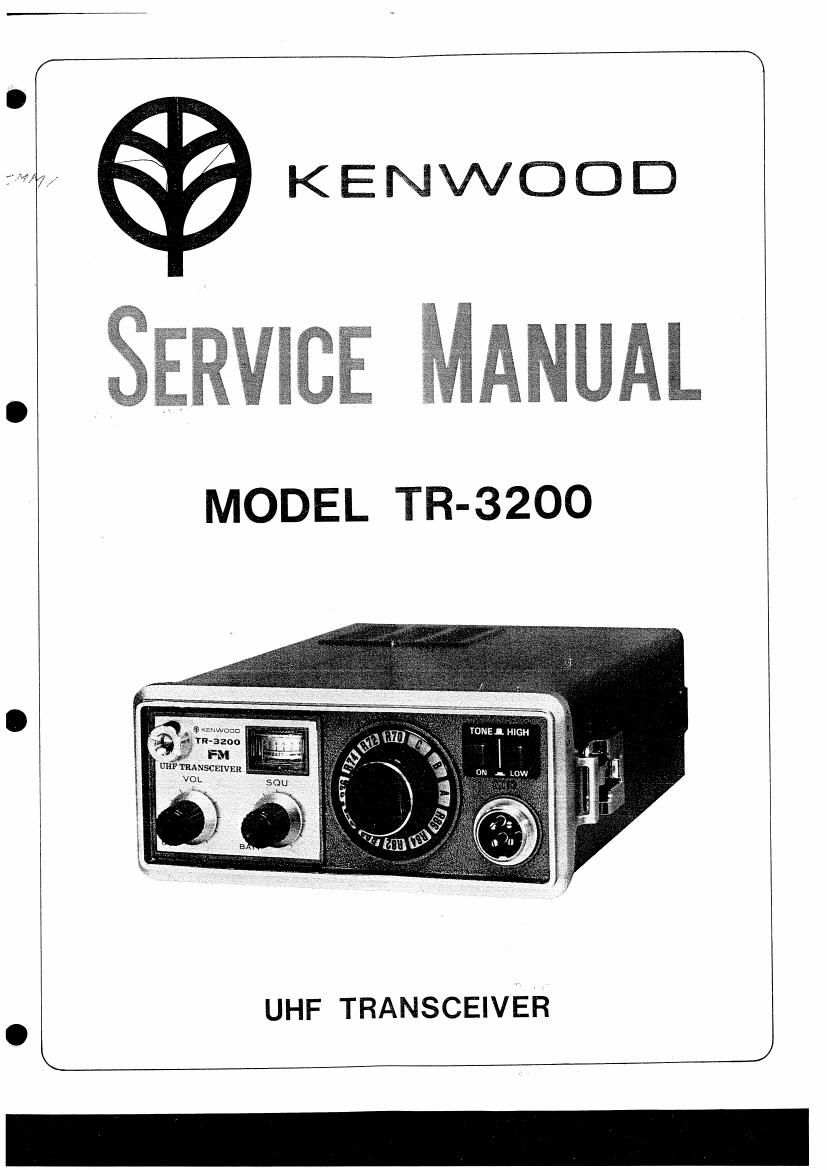 Kenwood TR 3200 Service Manual