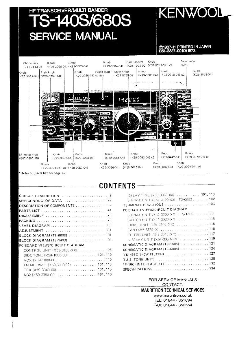 Kenwood TS 140 S Service Manual