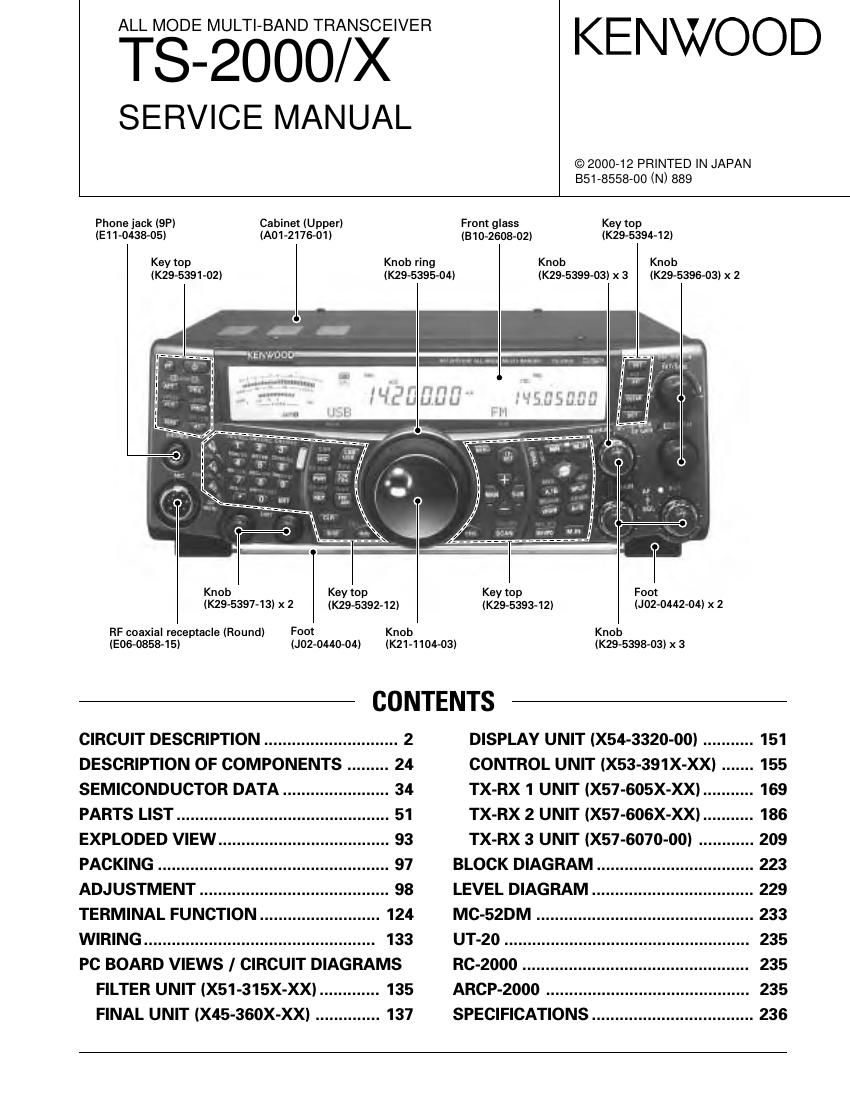Kenwood TS 2000 TS 2000 X Service Manual