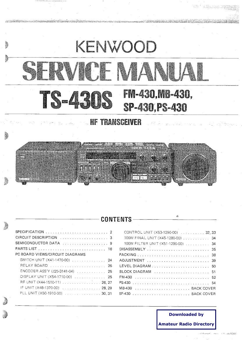 Kenwood TS 430 S Service Manual