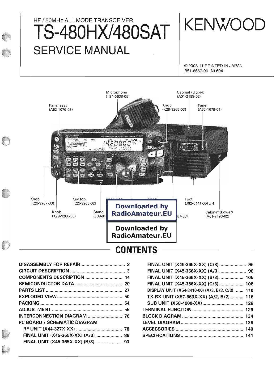 Kenwood TS 480 HX TS 480 SAT Service Manual