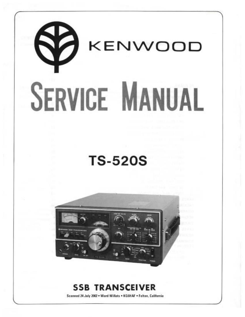 Kenwood TS 520 S Service Manual