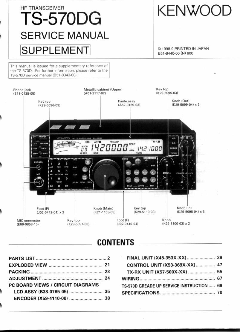 Kenwood TS 570 DG Service Manual