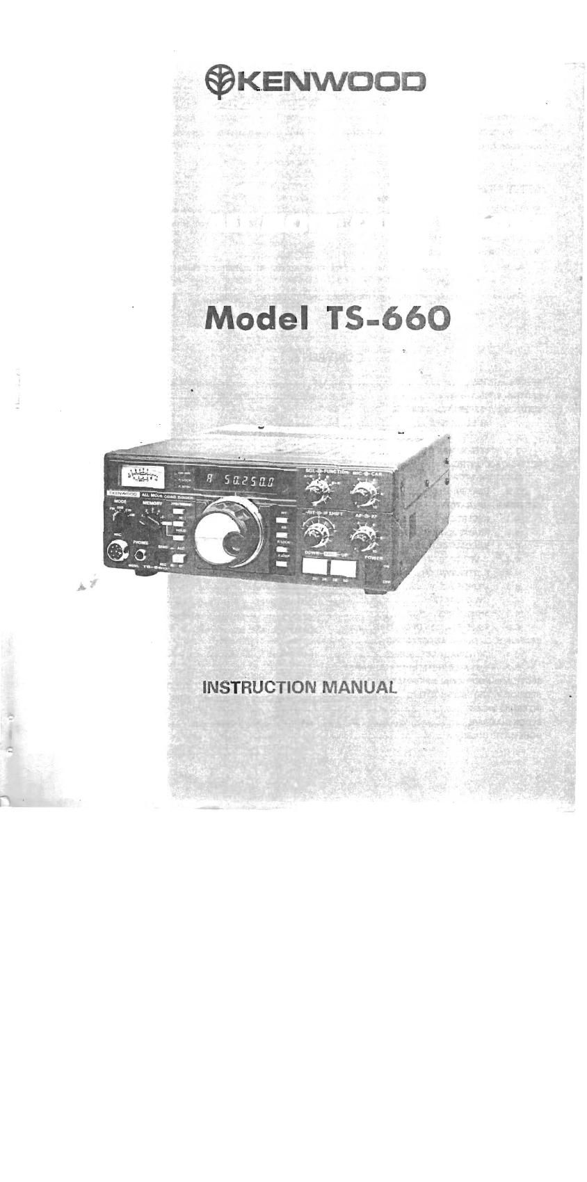 Kenwood TS 660 Owners Manual