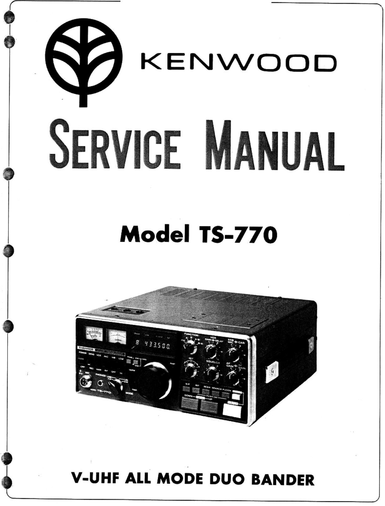Kenwood TS 770 Service Manual
