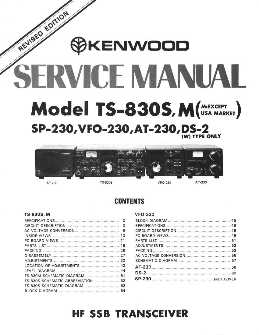 Kenwood TS 830 M Service Manual