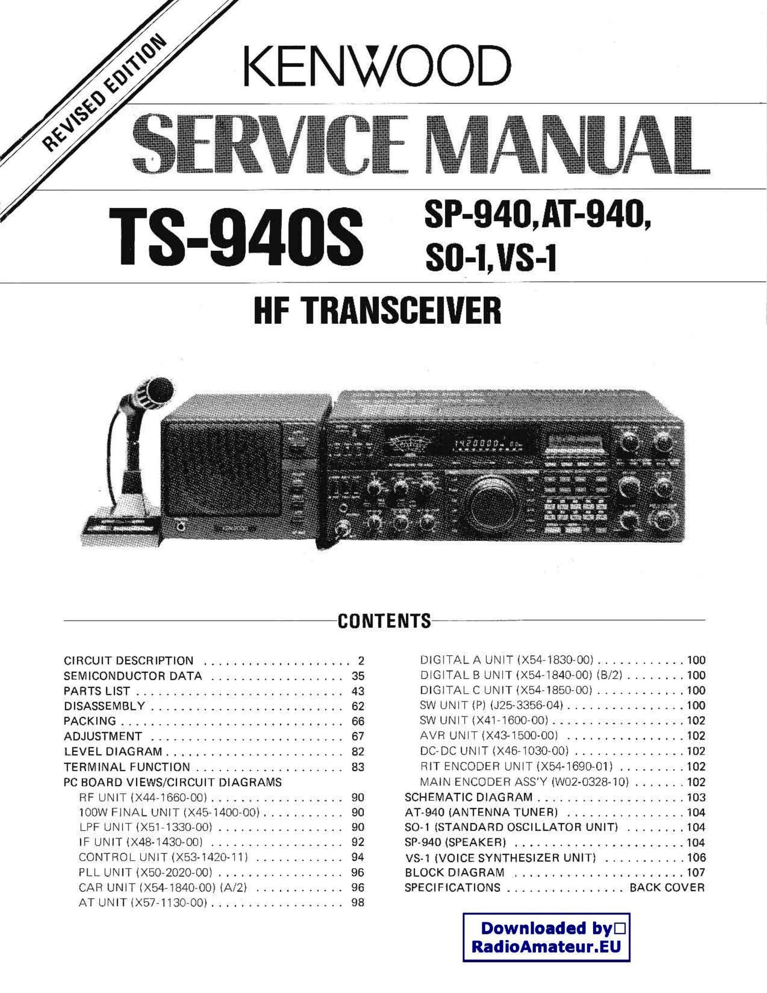 Kenwood TS 940 S Service Manual