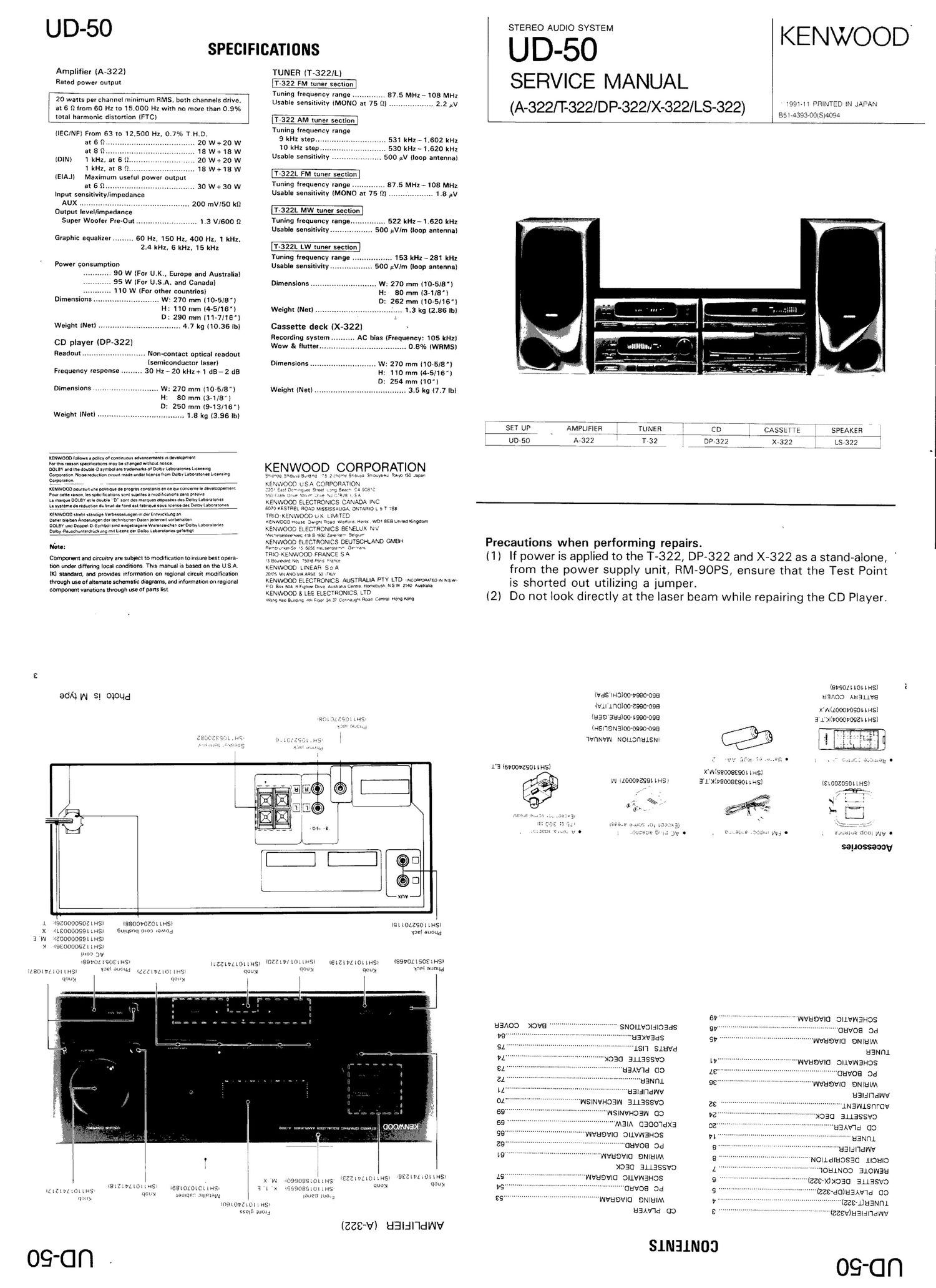 Kenwood UD 50 Service Manual