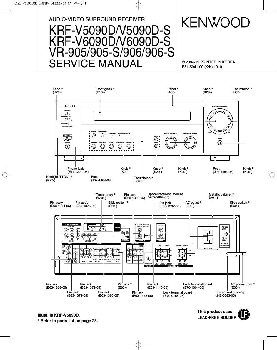 Kenwood VR 905 S Service Manual