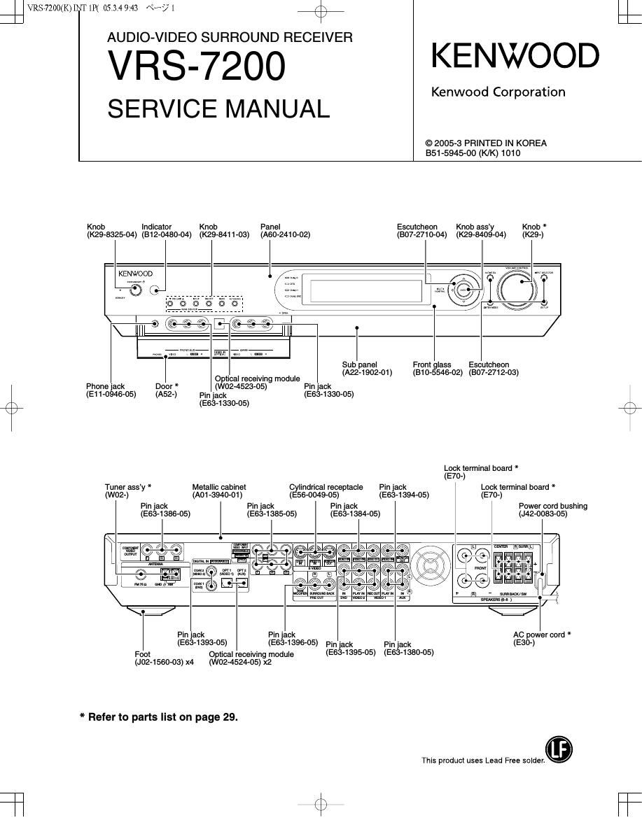 Kenwood VRS 7200 Service Manual