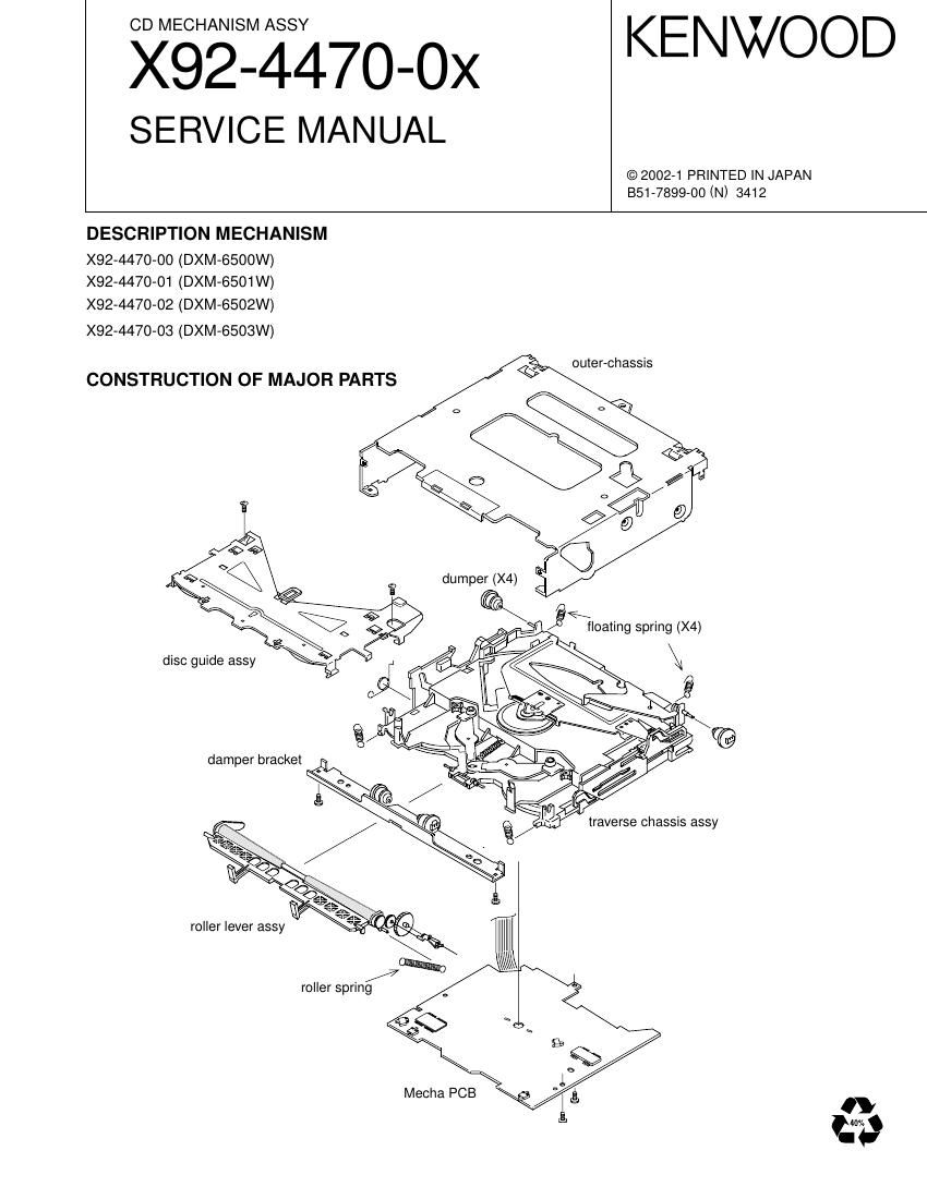 Kenwood X 92 4470 00 Service Manual