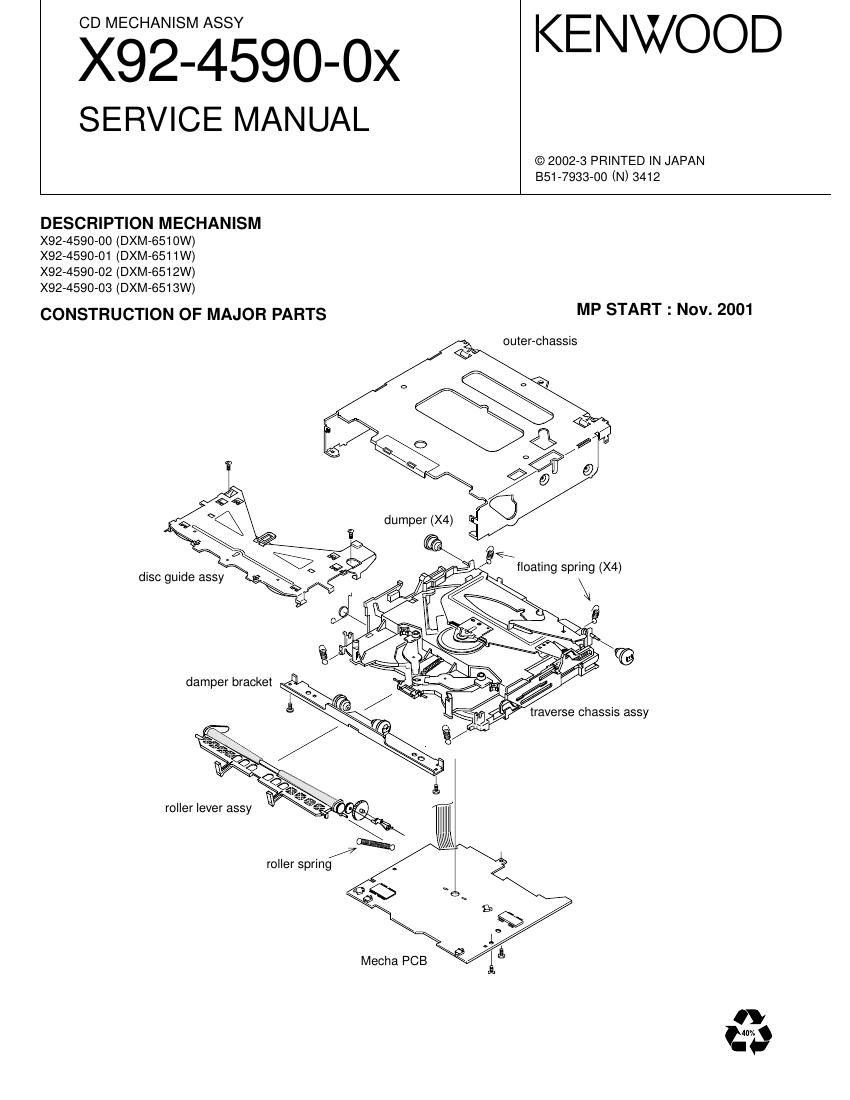 Kenwood X 92 4590 00 Service Manual