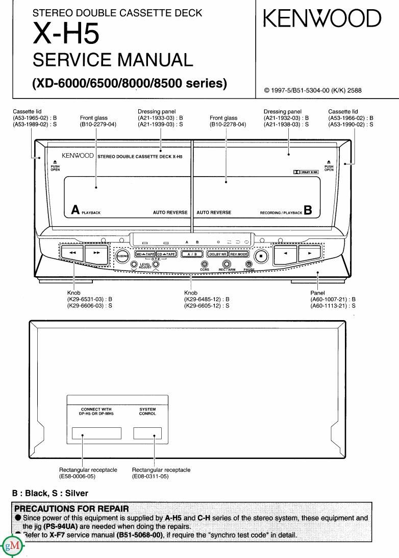 Kenwood XD 6500 Service Manual