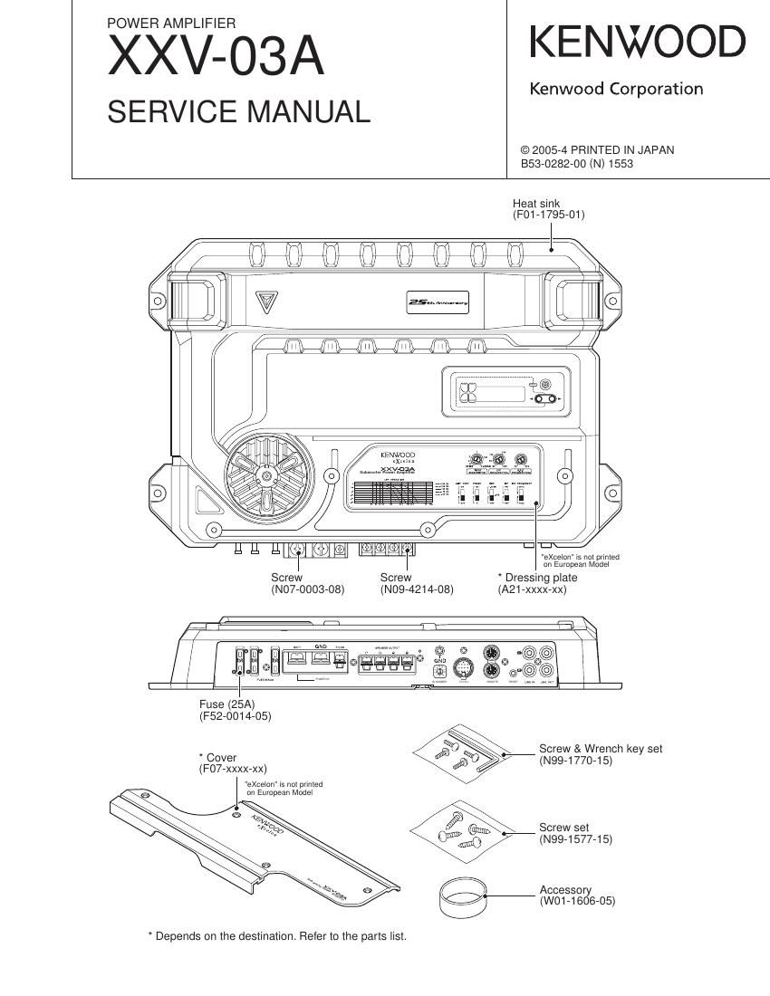 Kenwood XXV 03 A Service Manual