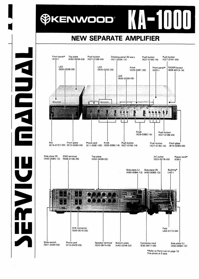 Kenwood KA 1000 Service Manual