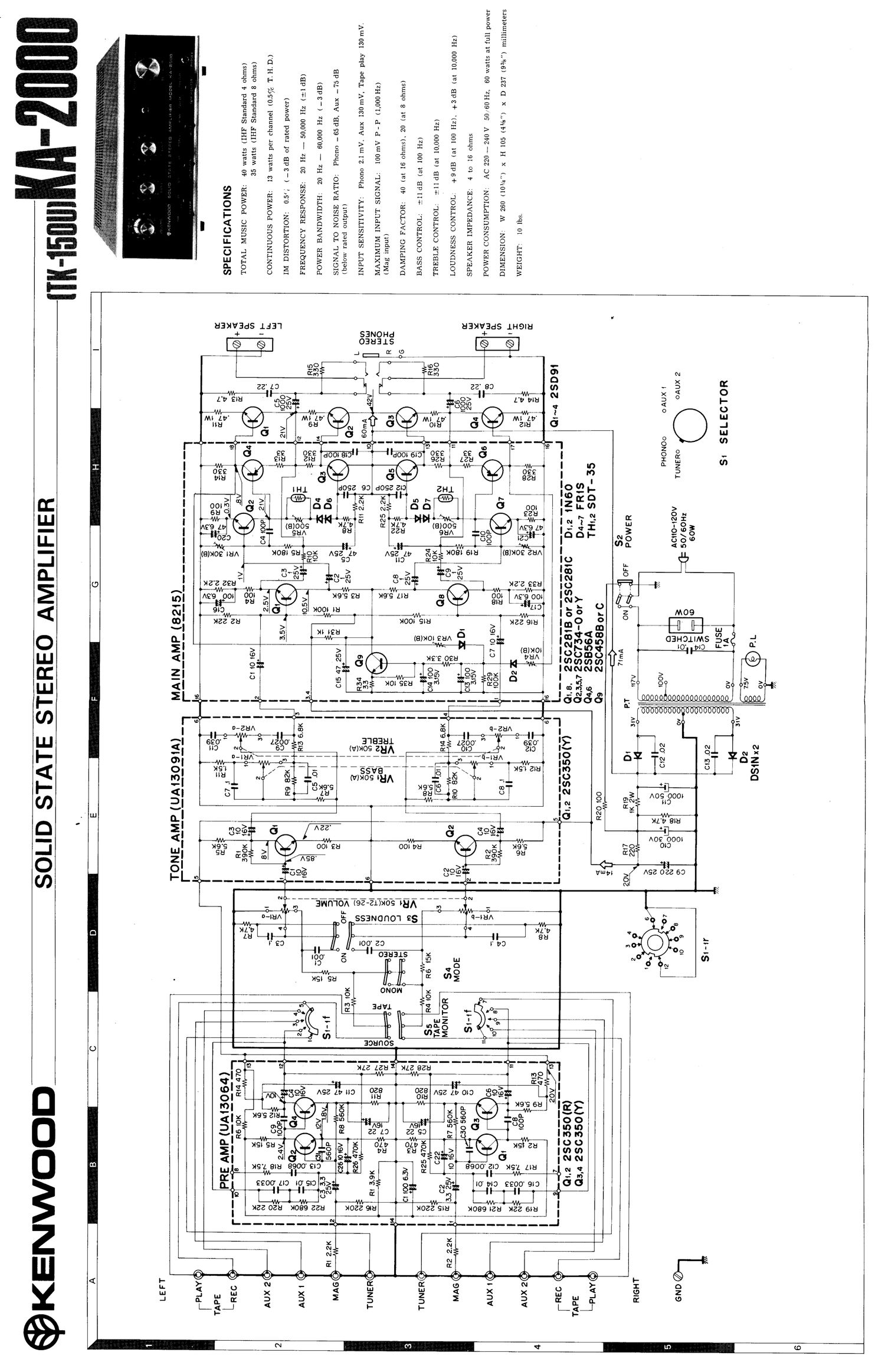 Kenwood KA 2000 Schematic