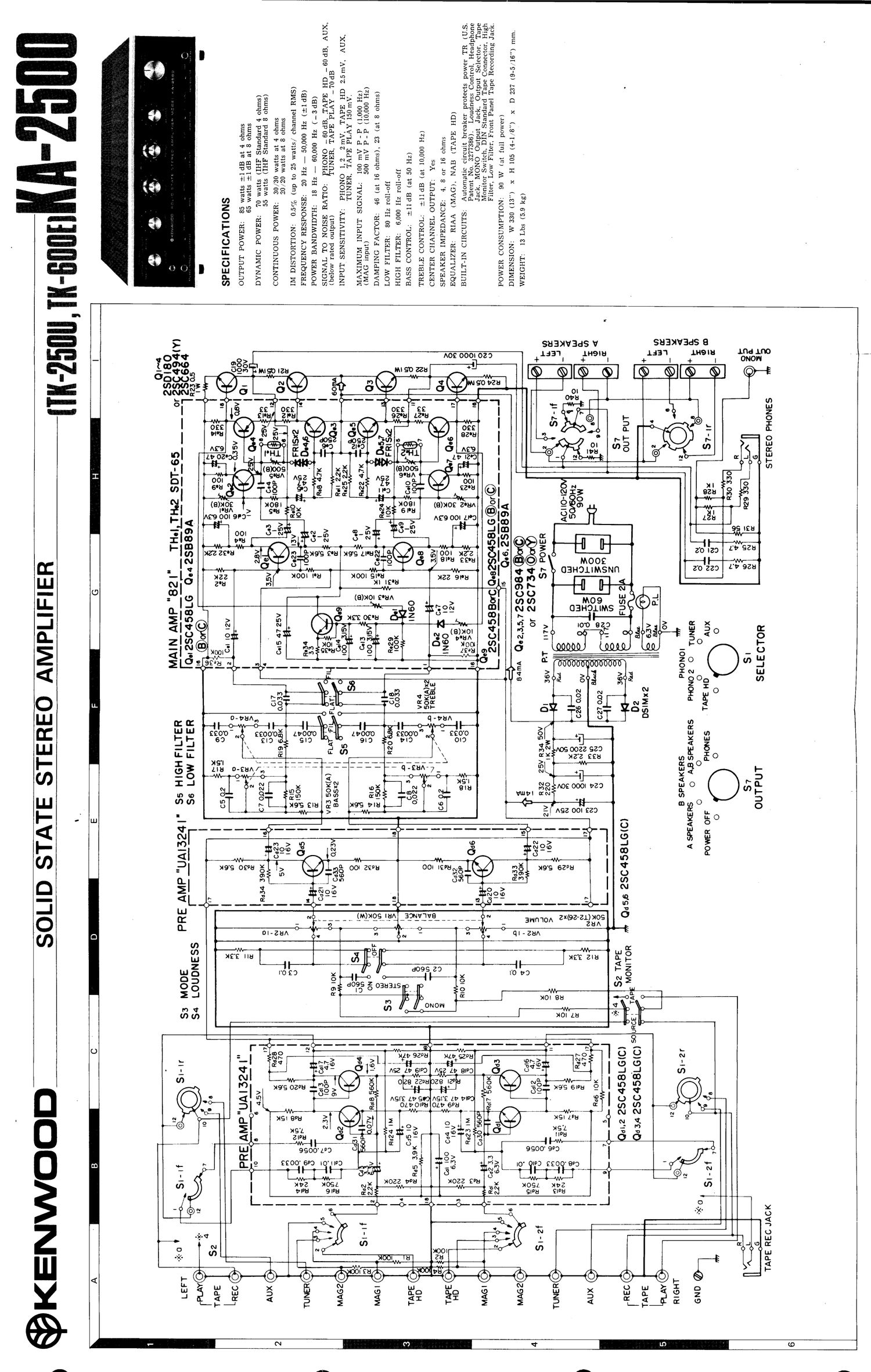 Kenwood KA 2500 Schematic