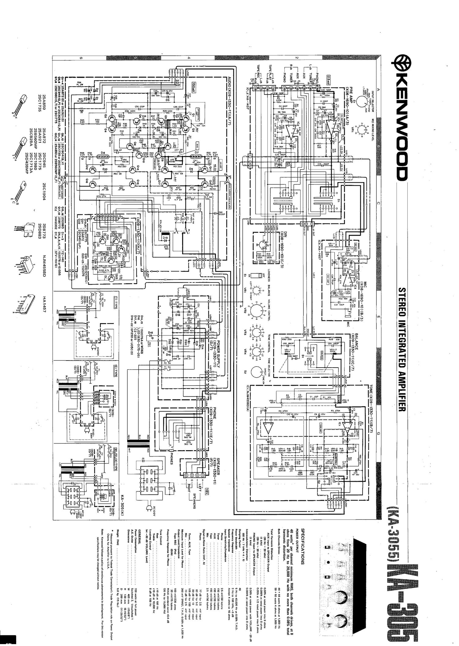 Kenwood KA 3055 Schematic