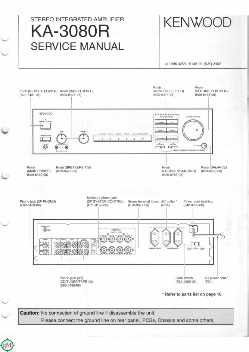 Kenwood KA 3080 R Service Manual