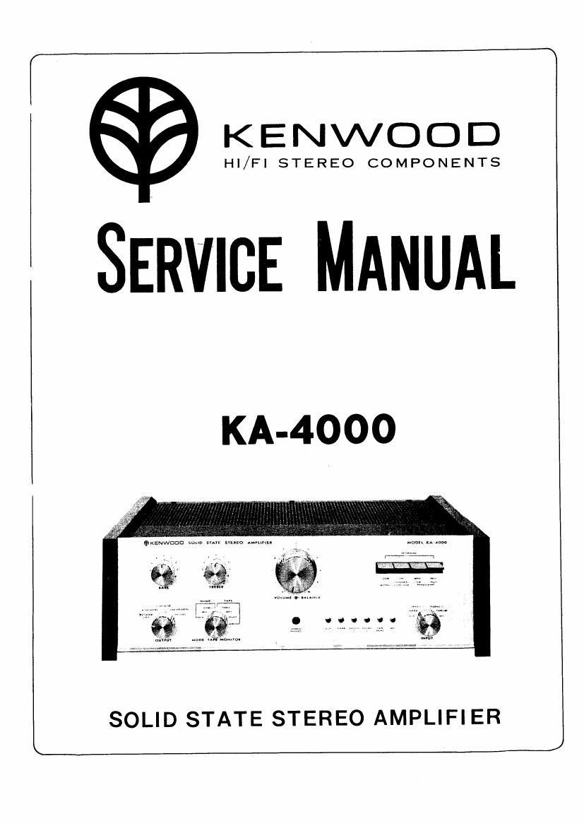 Kenwood KA 4000 Service Manual