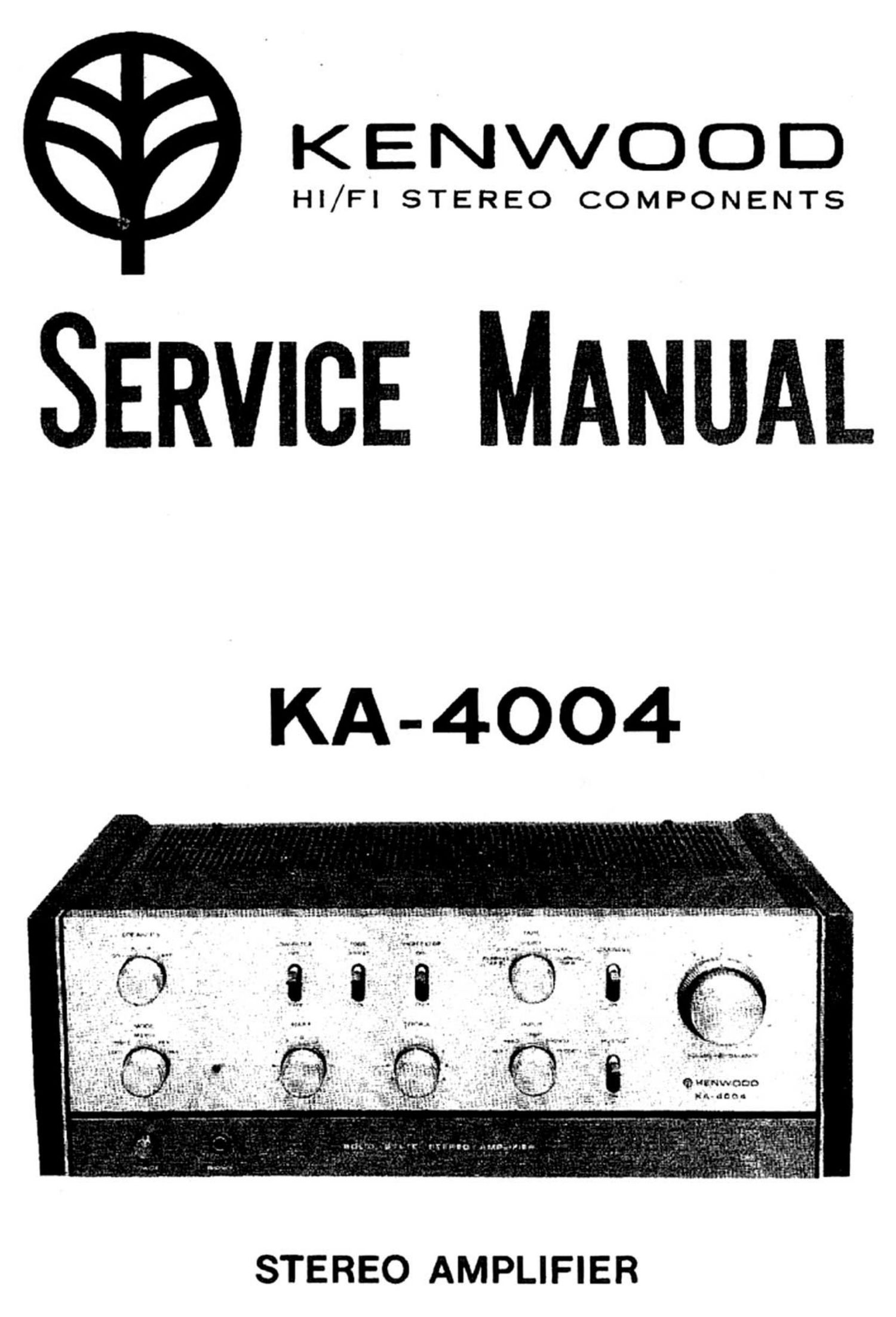 Kenwood KA 4004 Service Manual