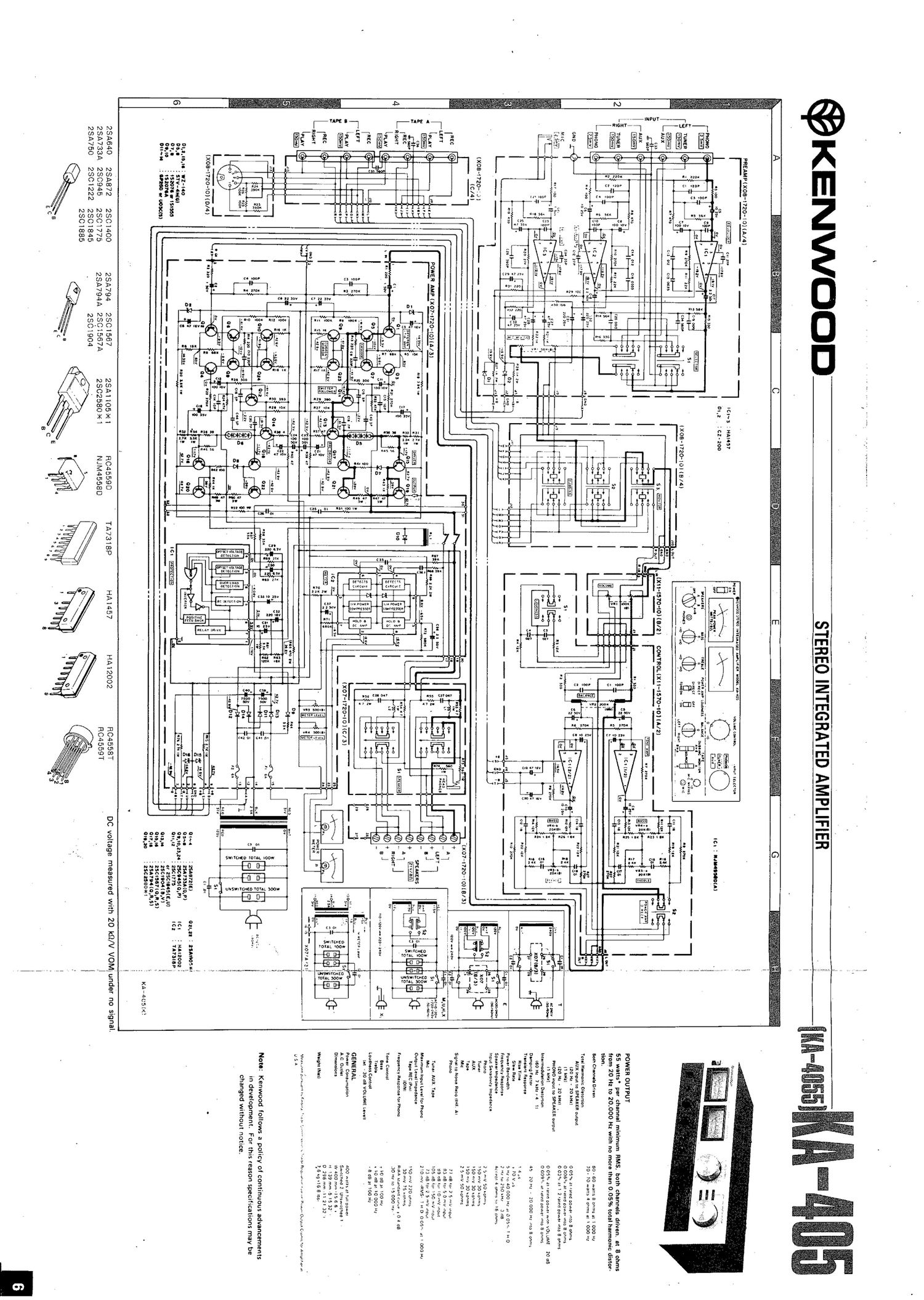 Kenwood KA 4055 Schematic