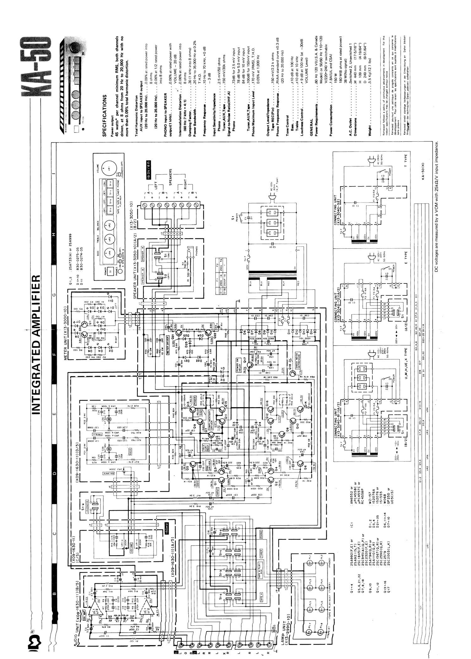 Kenwood KA 50 Service Manual